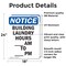 Signmission Building Laundry Hours _ Am, 18 in W x Rectangle, Vinyl Decal OS-2PACK-NS-D-1824-V-10389 - alternate 5